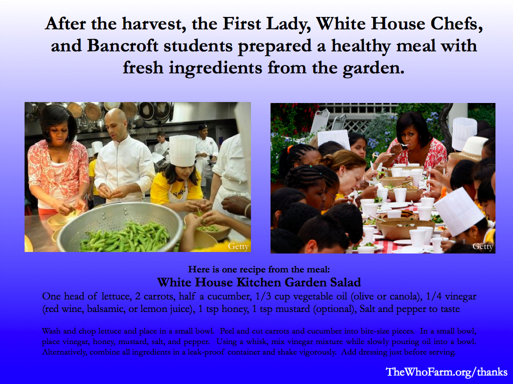 TheWhoFarm’s Thank You Michelle Obama Project. | TheWhoFarm